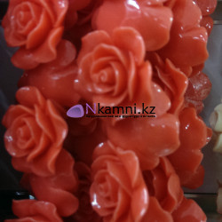  Розы для ободков оптом розовые 2.5см